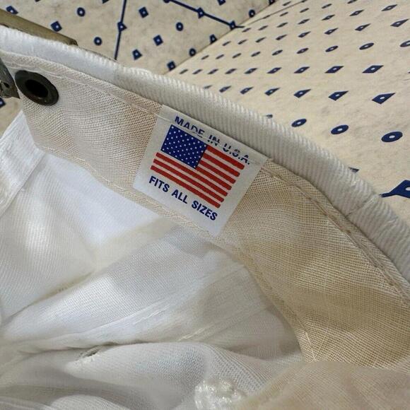 Vintage White Snapback Trucker Hat Rope Flat Bill Heritage - Picture 7 of 9